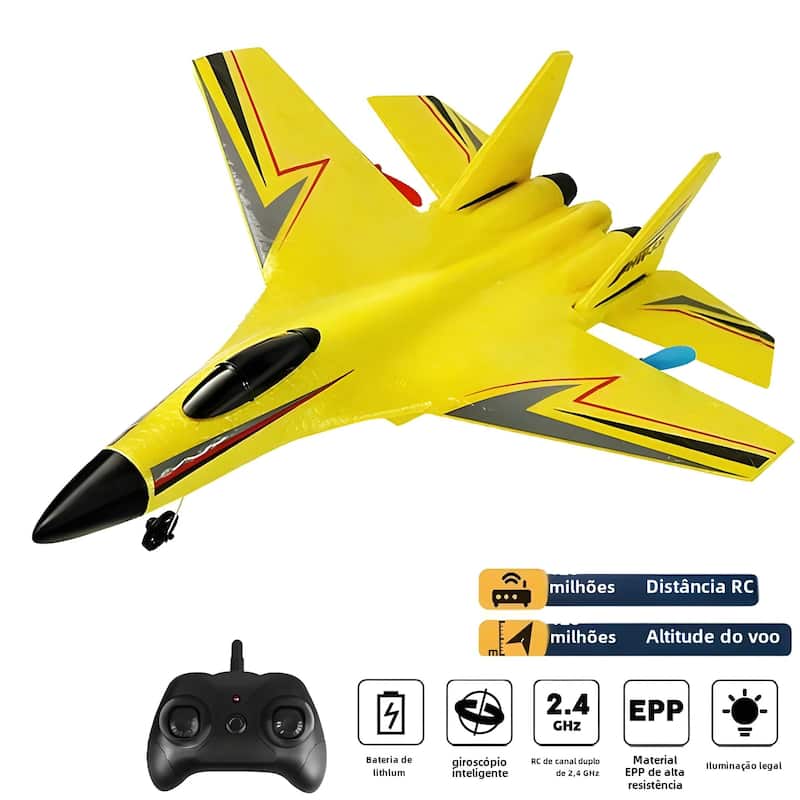 Avião RC Infantil Su-27 - Helicóptero de Controle Remoto 24g